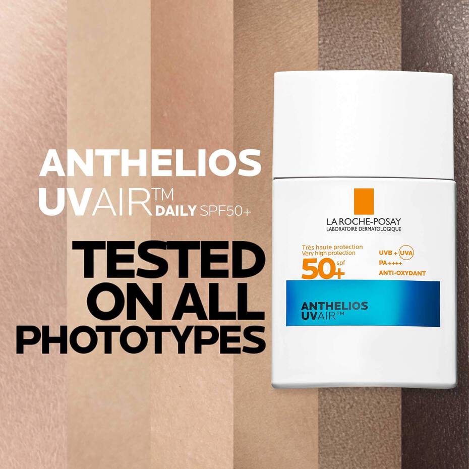 La Roche Anthelios UVAIR tested on all skin tones and phototypes