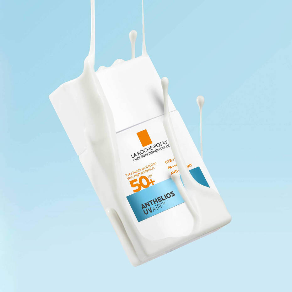 Weightless non-greasy sunscreen with serum-like texture