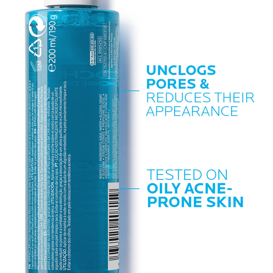 La Roche-Posay Effaclar Clarifying Toner on bathroom shelf – blemish-prone skincare