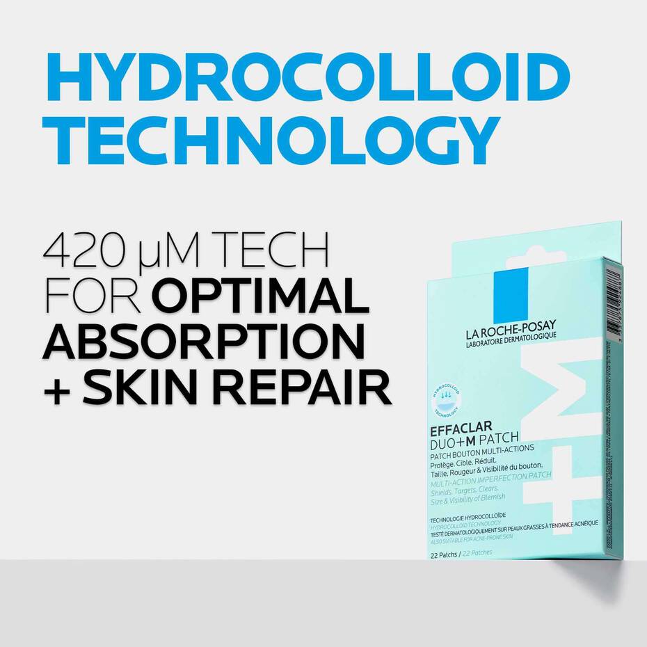 Effaclar hydrocolloid patch with 420µm technology for skin repair