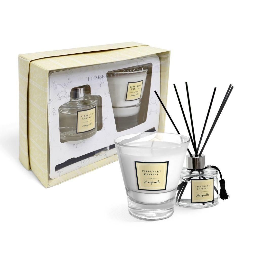 Tipperary crystal Honeysuckle Diffuser & Candle Set