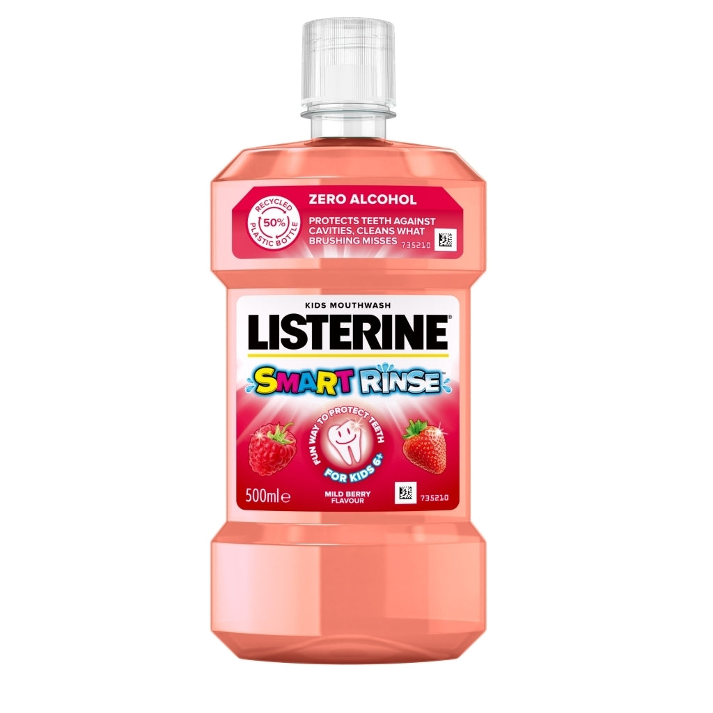 Listerine For Kids 6+ Smart Rinse Mild Berry 500ml