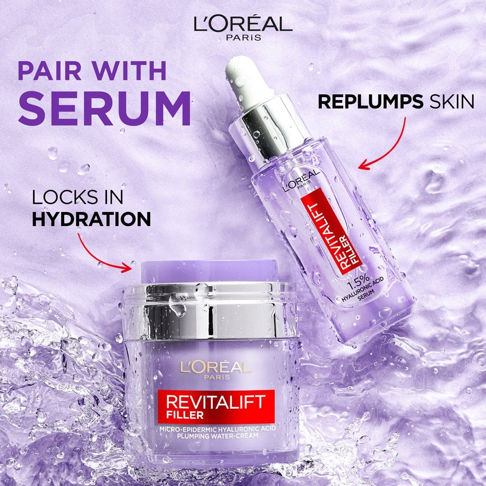 L'Oréal Paris Revitalift Filler Micro-Epidermic Hyaluronic Acid Water Cream Collection