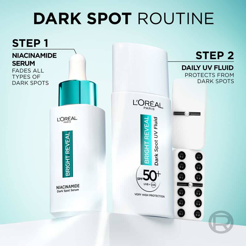 L'Oréal Paris Bright Reveal Niacinamide Dark Spot Serum Routine