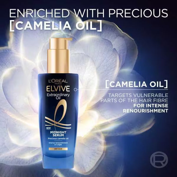 L'Oreal Elvive Extraordinary Oil Midnight Hair Serum With Camelia Oil