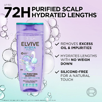 L’Oréal Elvive Hydra Pure Purifying Shampoo for Oily Scalp & Dehydrated Hair Benefits