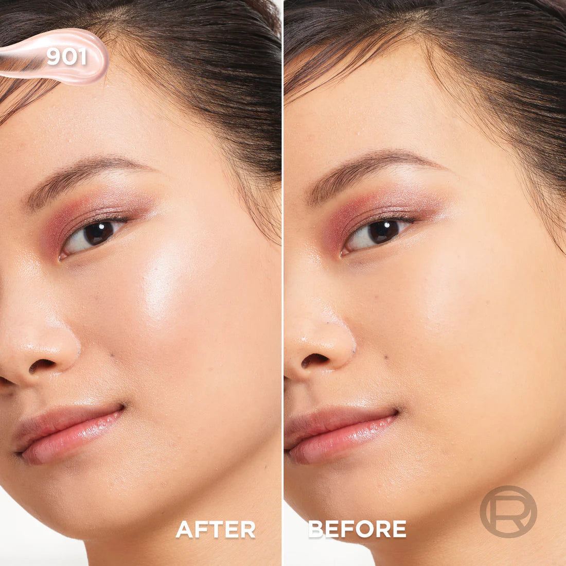 L'oreal Lumi Glotion Natural Glow Enhancer - 901 Fair Glow Before & After