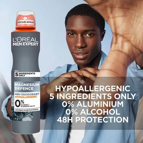  L’Oreal Men Expert Deodorant Magnesium Defence Hypoallergenic Deodorant Ingredients