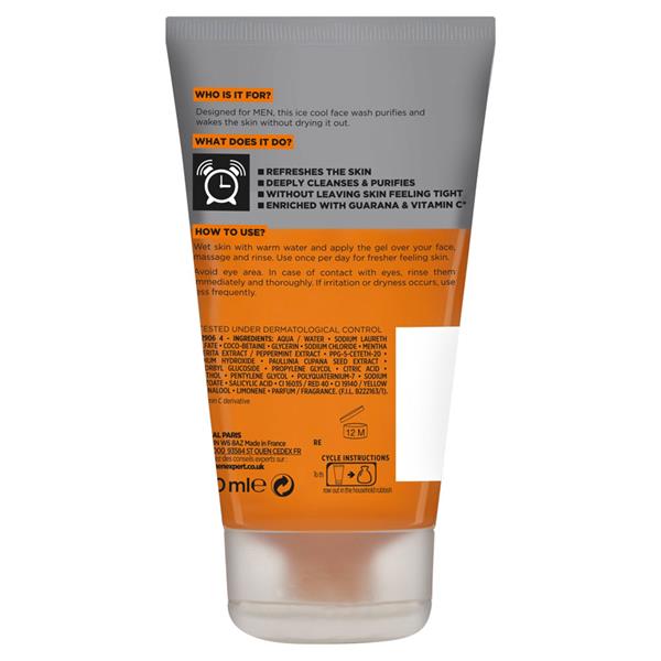 L’Oreal Men Expert Hydra Energetic Anti-Fatigue Face Wash Ingredients