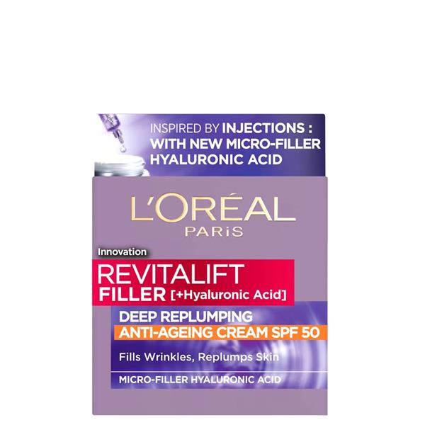 L'Oreal Revitalift Filler Deep Replumping Anti Ageing Cream SPF50
