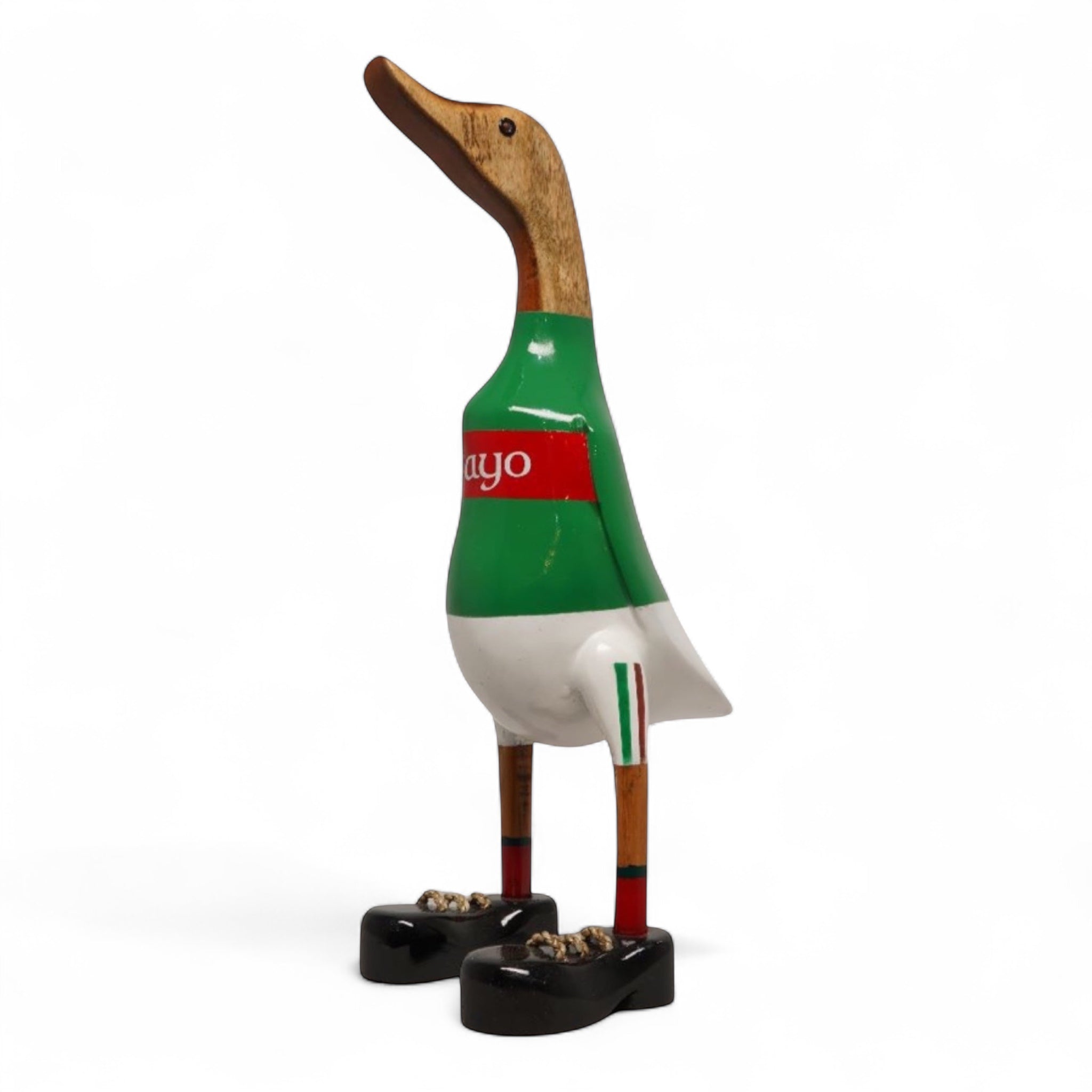 Hand-carved bamboo Mayo GAA fan gift made in Ireland