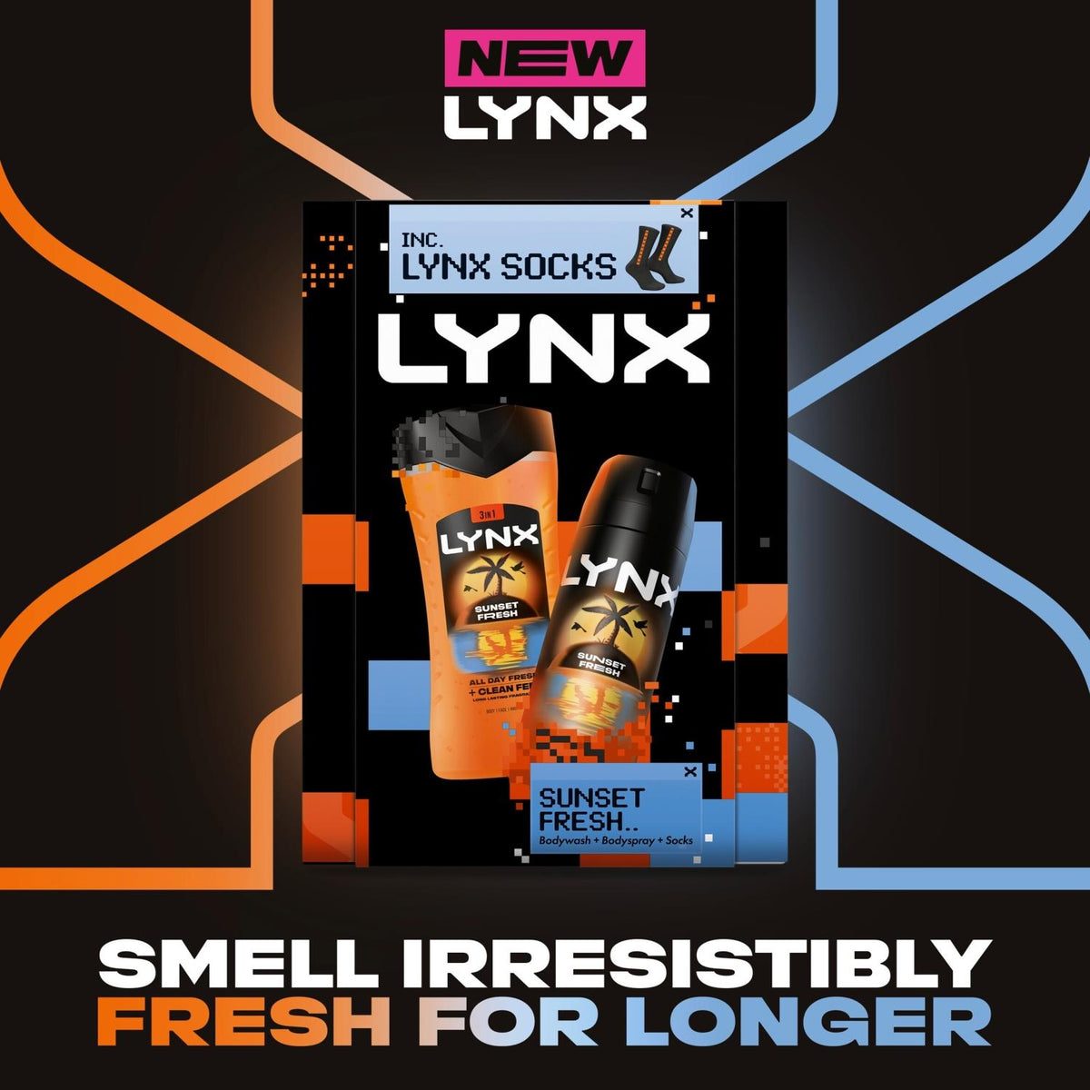 Lynx Sunset Fresh men’s Christmas gift set in branded presentation box
