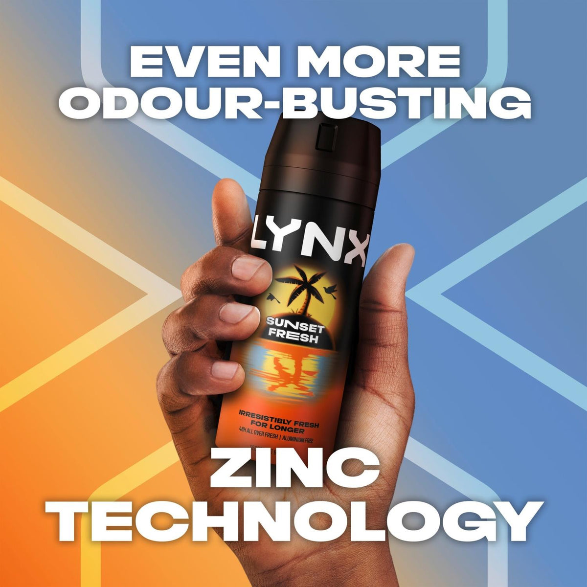 Lynx Sunset Fresh body spray with odour-busting zinc technology