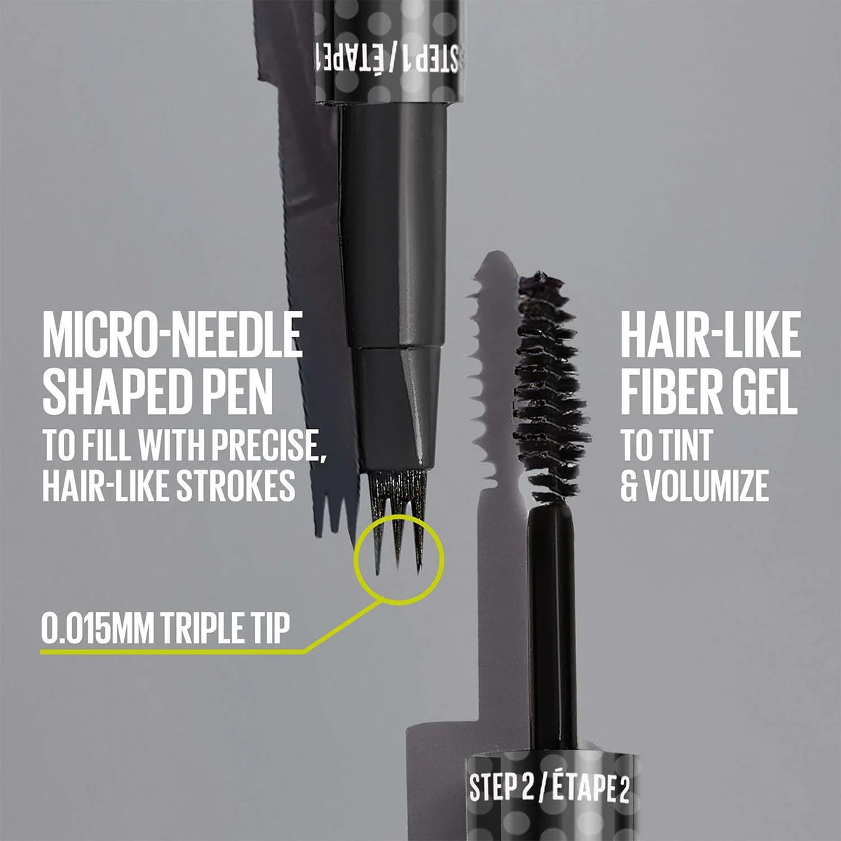 Maybelline Brow Inserts micro-needle eyebrow pen and fibre gel brush
