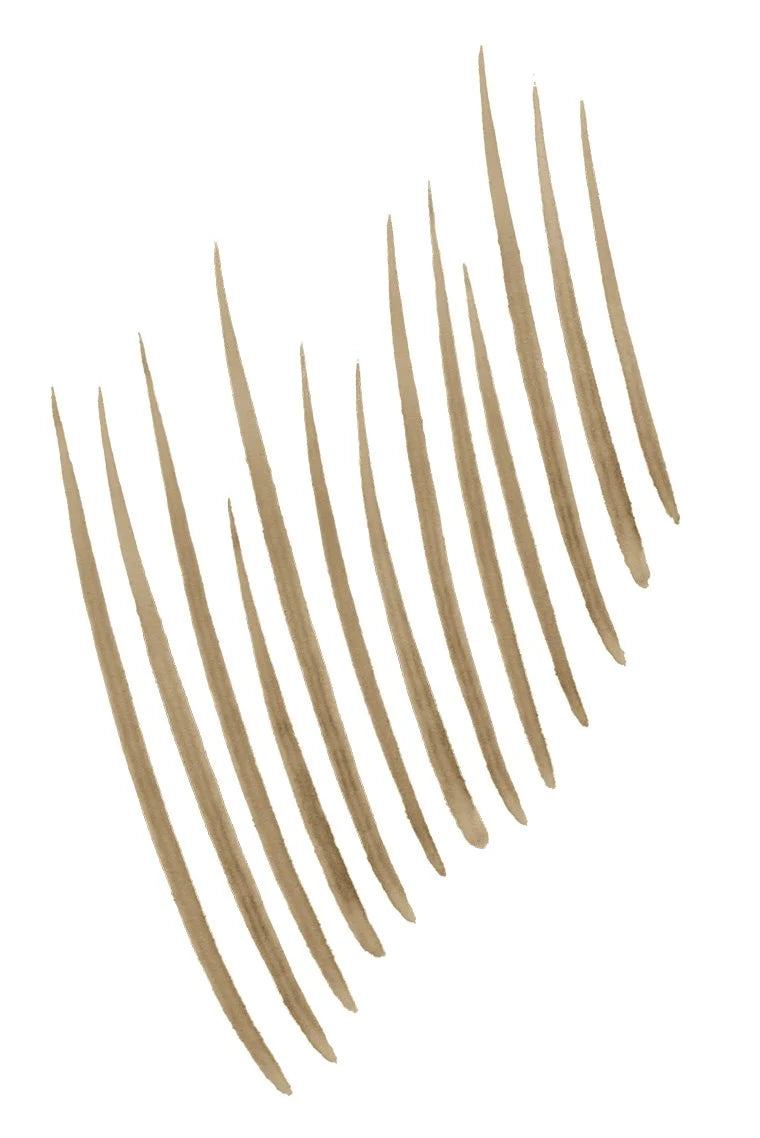 Maybelline Build-A-Brow 250 Blonde eyebrow pen hair-like stroke swatches