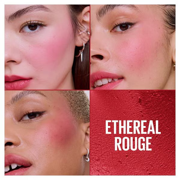 Maybelline Cloudtopia 02 rosy red cheek and lip mousse makeup