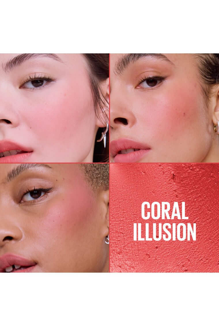 Maybelline Cloudtopia coral mousse blush soft matte finish Makeup looks 