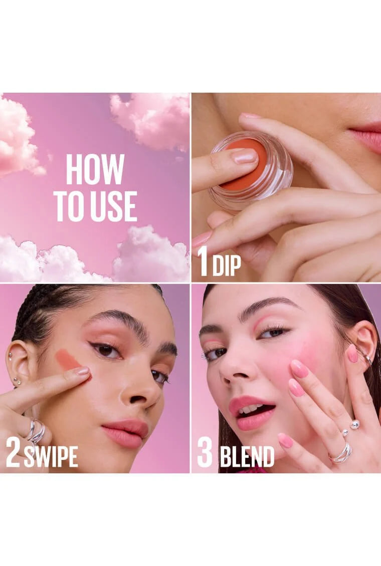 Maybelline Cloudtopia how to apply cheek mousse