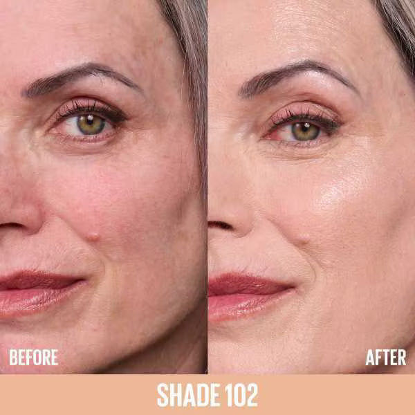 Maybelline hydrating foundation shade 102 before and after