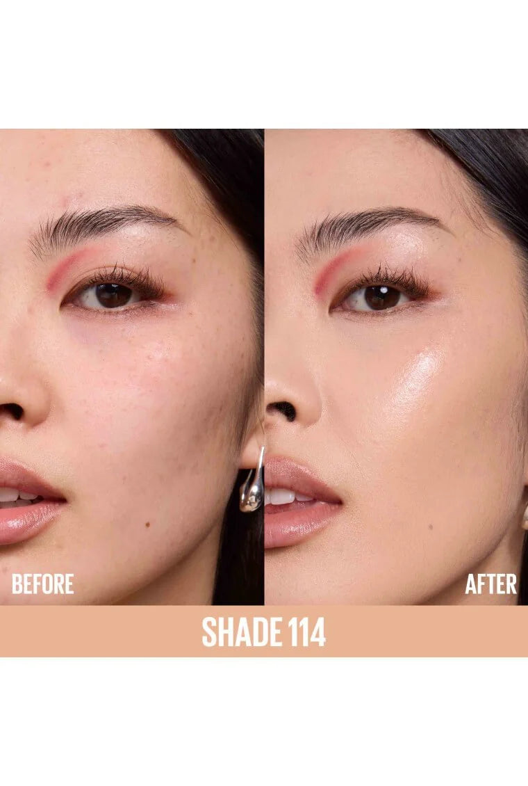 Maybelline lifter plump hydrating foundation shade 114 before and after