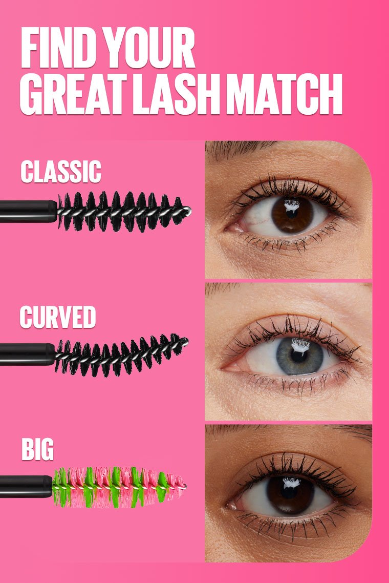 Maybelline Great Lash mascaras on lashes