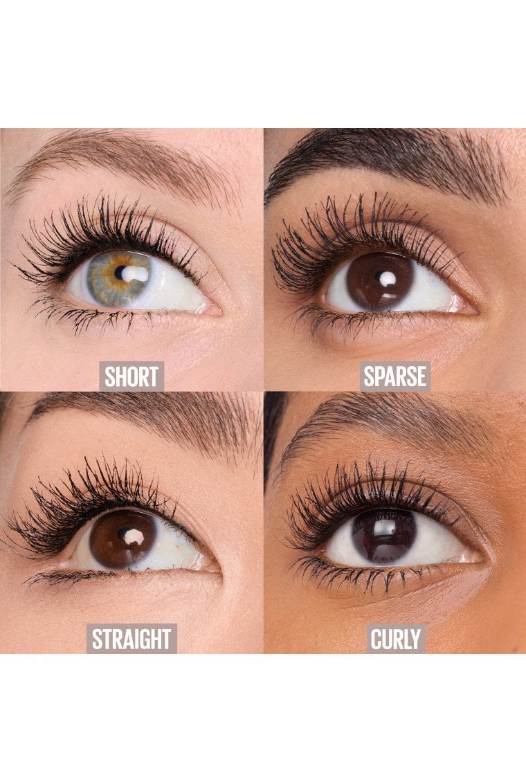 Maybelline lifting mascara for short straight sparse lashes before and after 