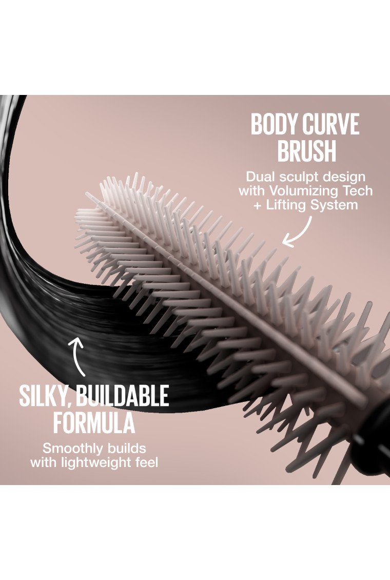 Maybelline lash sensational volumising waterproof mascara close up brush
