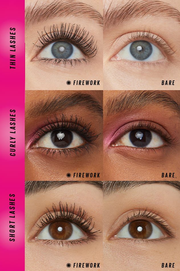 Maybelline Lash Sensational Firework Mascara in Electric Black Before & After reviews