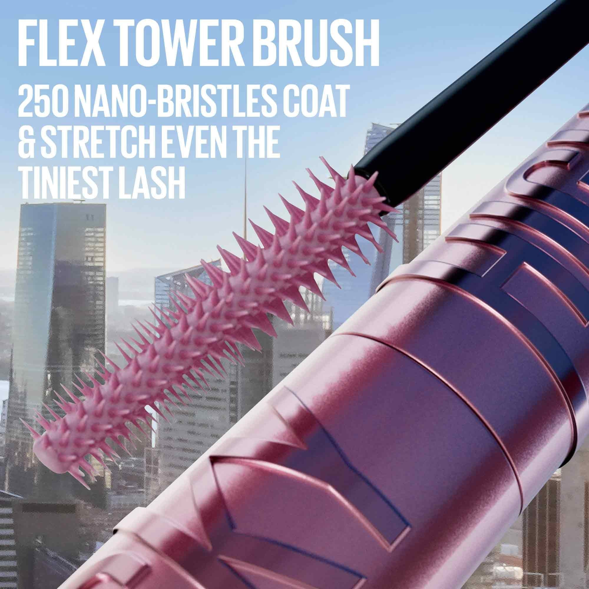 Mist mascara on lashes
Maybelline Sky High Flex Tower brush detail