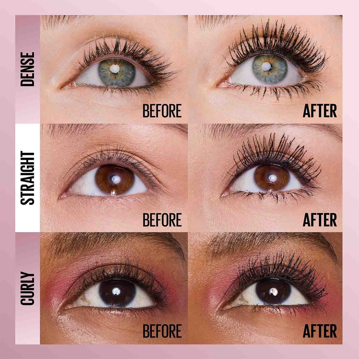 Maybelline Lash Sensational Sky Tubes mascara before and after results