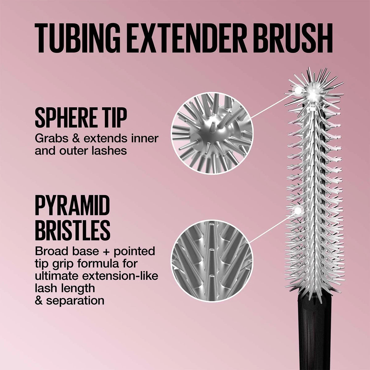 Maybelline Sky Tubes Tubing Extender mascara brush and sphere tip