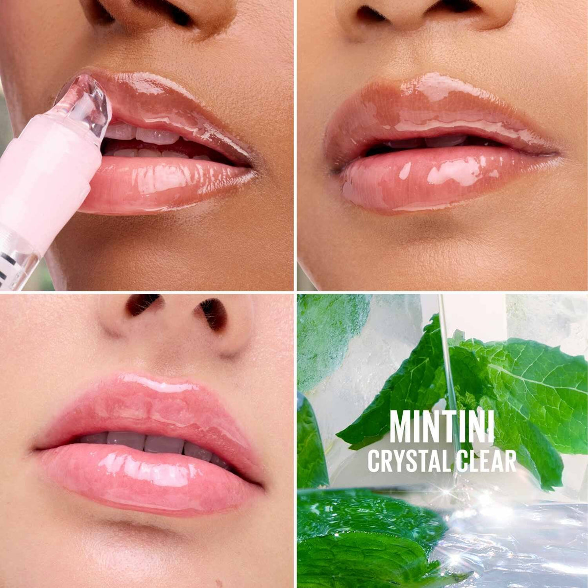 Maybelline Lifter Gel Mintini crystal-clear gloss on lips