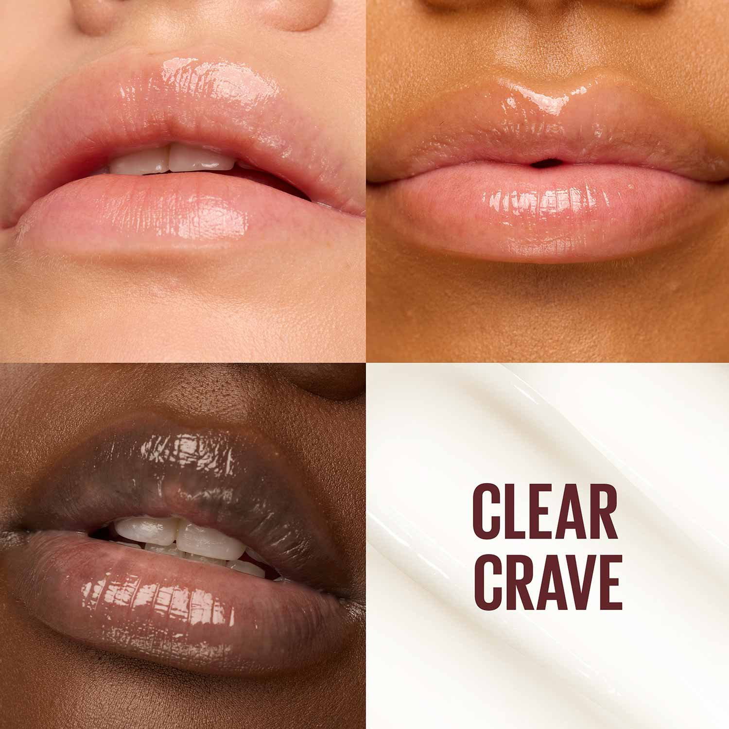 Maybelline Lifter Glaze Lip Balm 001 Clear Crave on lips – clear glazed gloss