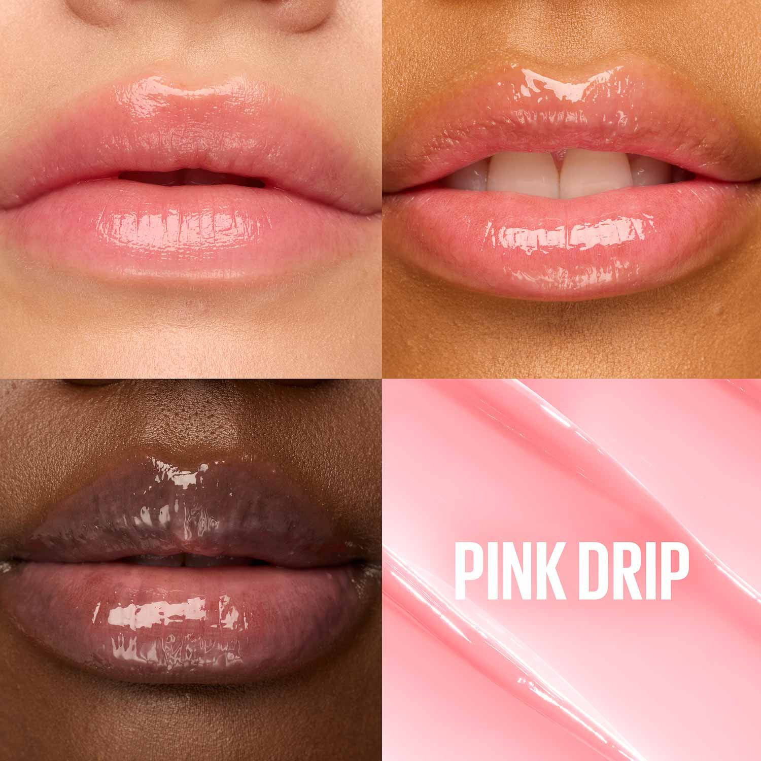 Maybelline Lifter Glaze Lip Balm 002 Pink Drip Swatches On Skin Types