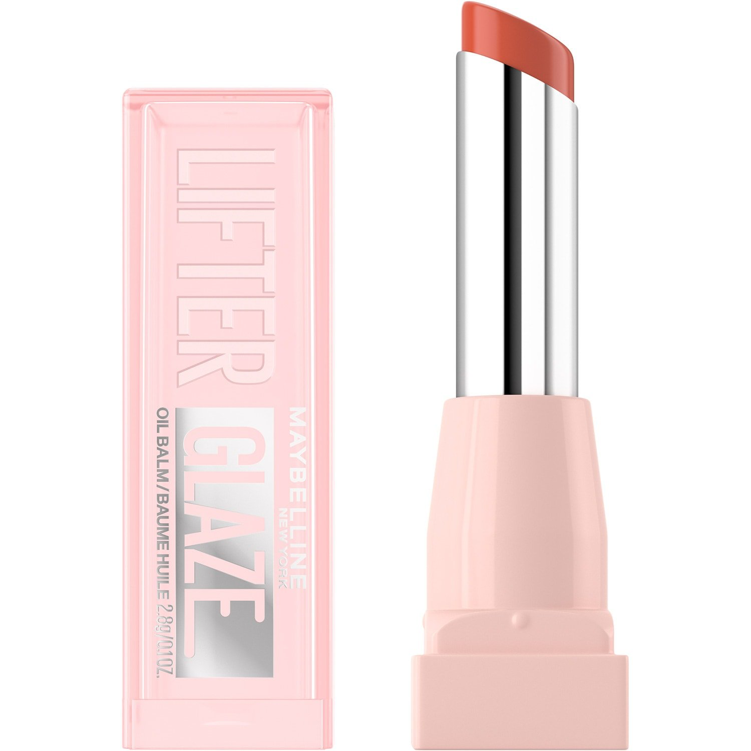 Maybelline Lifter Glaze Lip Balm 006 Caramel Glow – tube and cap pack shot.