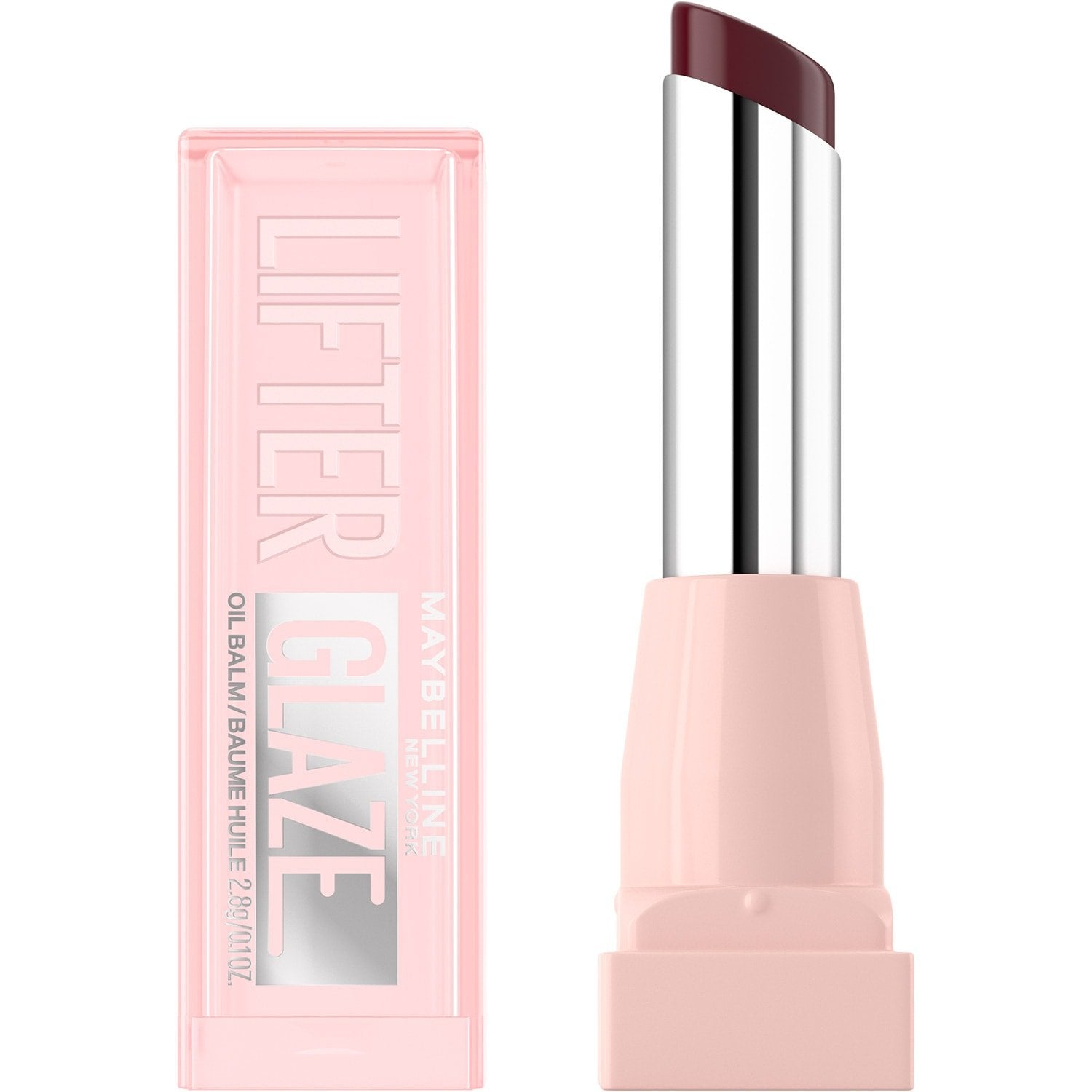 Maybelline Lifter Glaze Lip Balm 010 Espresso Kiss tube on white background