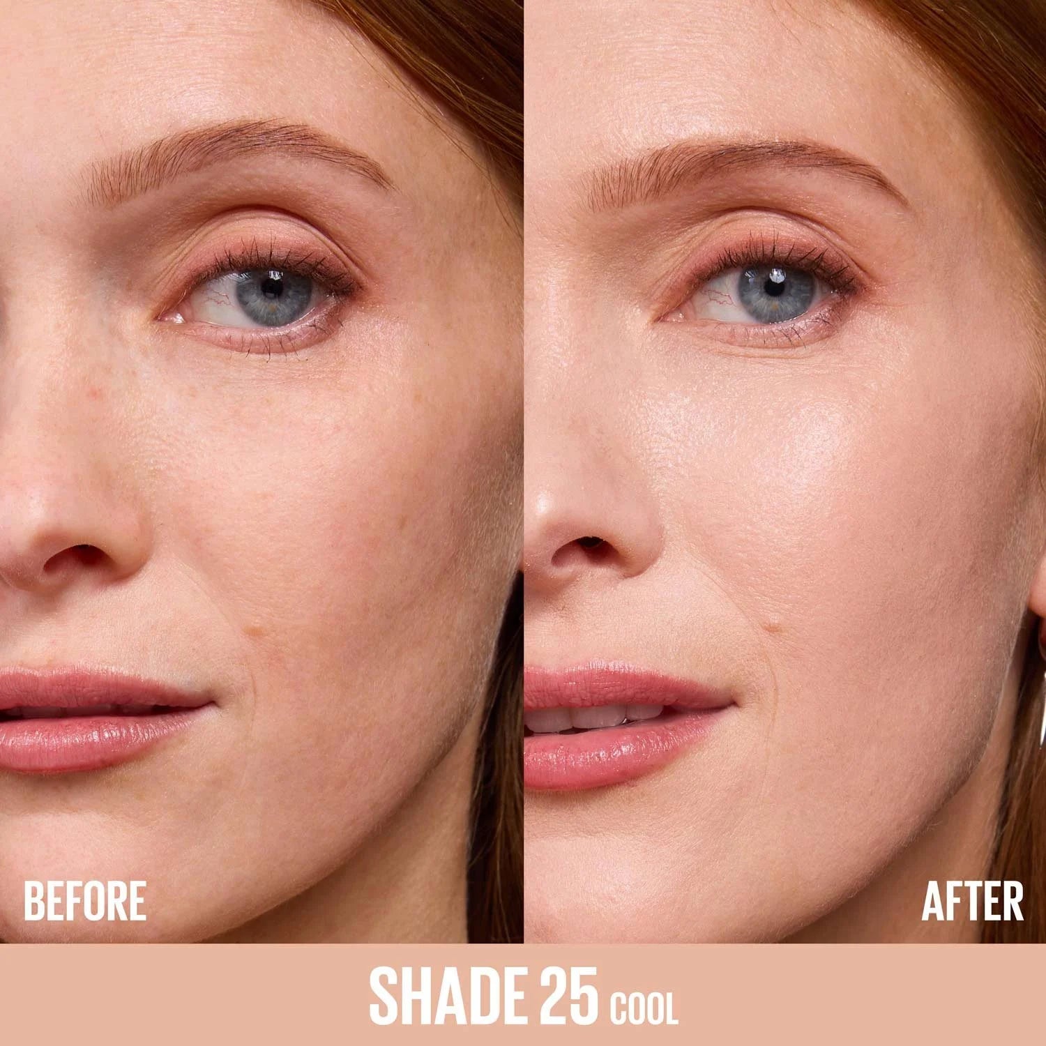 Maybelline Lifter Concealer 25 Cool before and after coverage