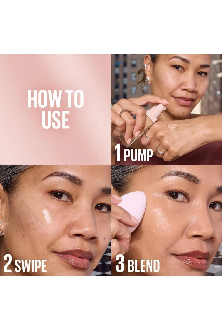Maybelline Lifter Plump and Glow radiant foundation how to use 