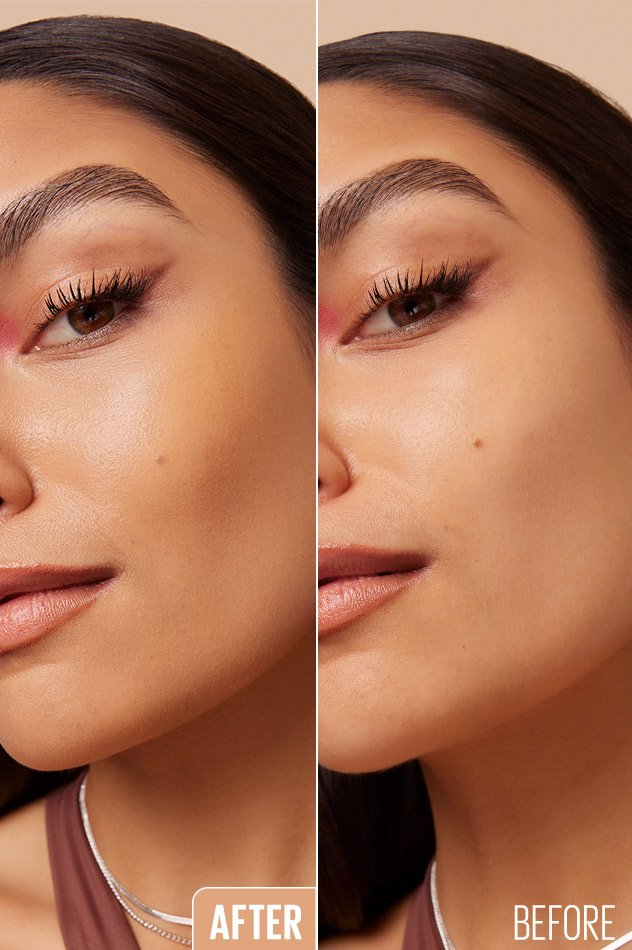 Maybelline Lifter Stix Multi Use Face Stick 45 Warm Before and after 