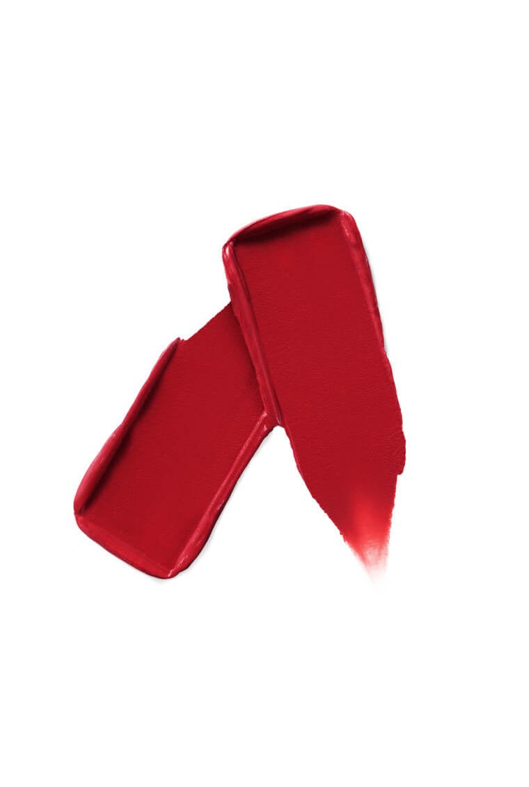 Maybelline Wild Card red serum 004 lipstick swatch close up