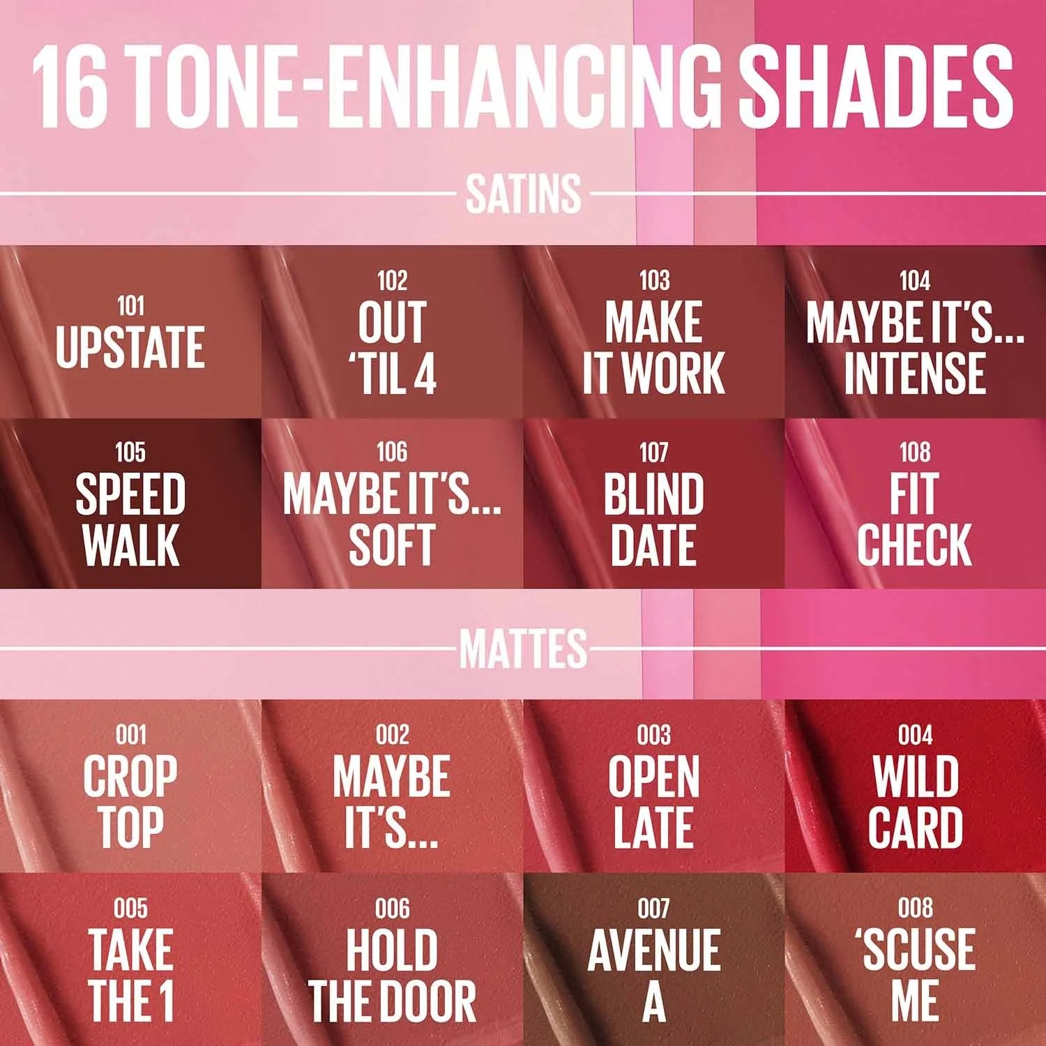 Maybelline Maybe It’s Serum Lipstick tone-enhancing satin shade range