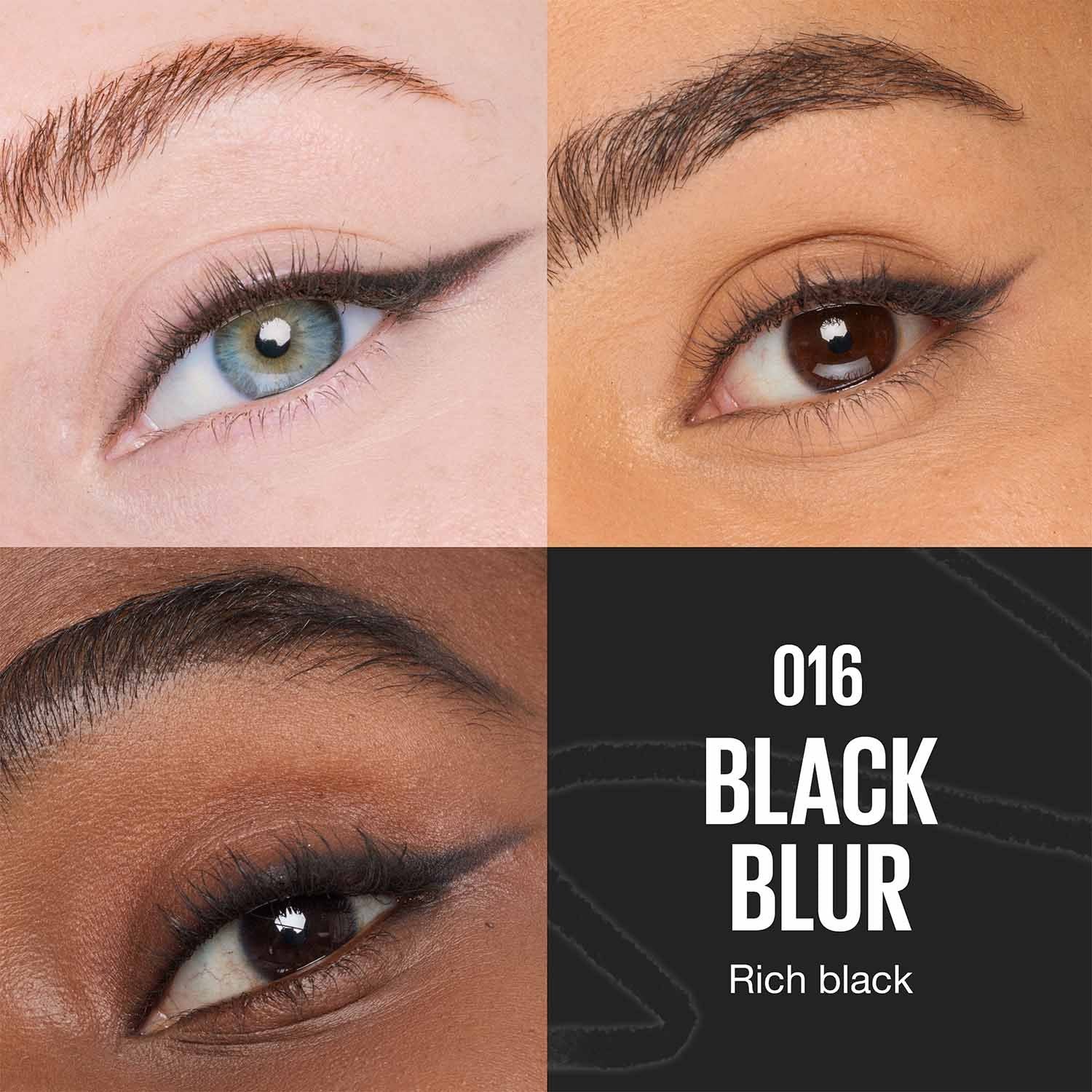 Maybelline Sculpting Stix eyeliner swatch black matte finish line