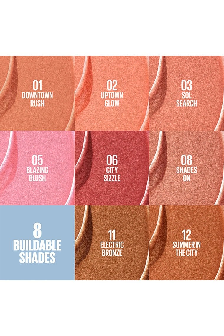 Maybelline Sun Kisser Liquid Blusher - 05 Blazing Blush Colour Swatches 