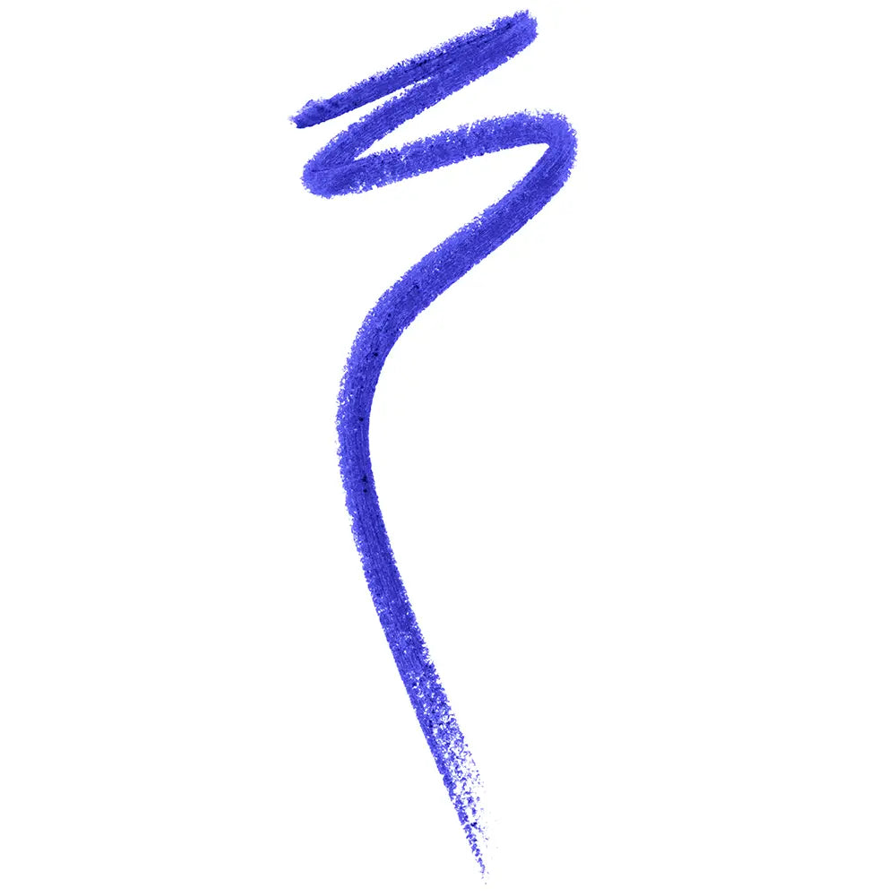 Swatch of matte cobalt blue eyeliner for long-lasting definition