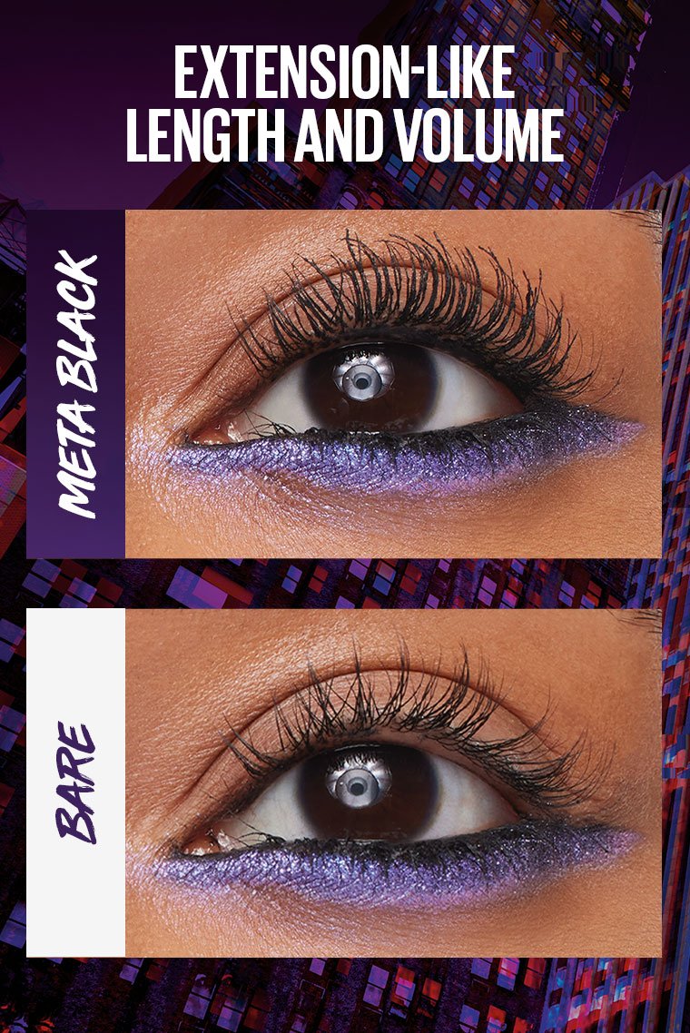 Maybelline The Falsies Surreal Mascara - Meta Black Before and after