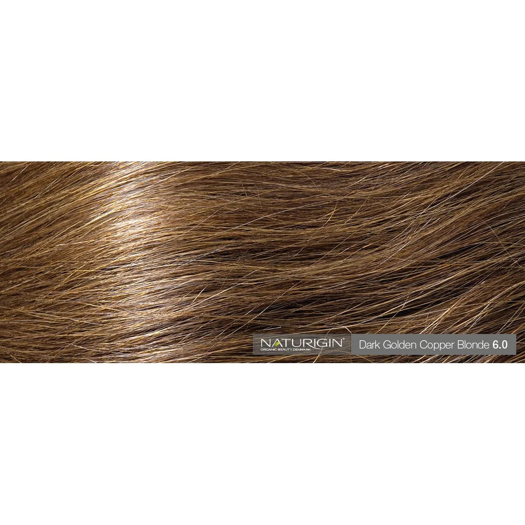 Naturigin Natural Organic Hair Colour 6.0 Dark Golden Blonde Example