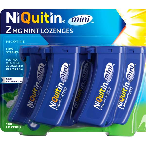 Niquitin Mini 2mg Mint Lozenges - 100pk