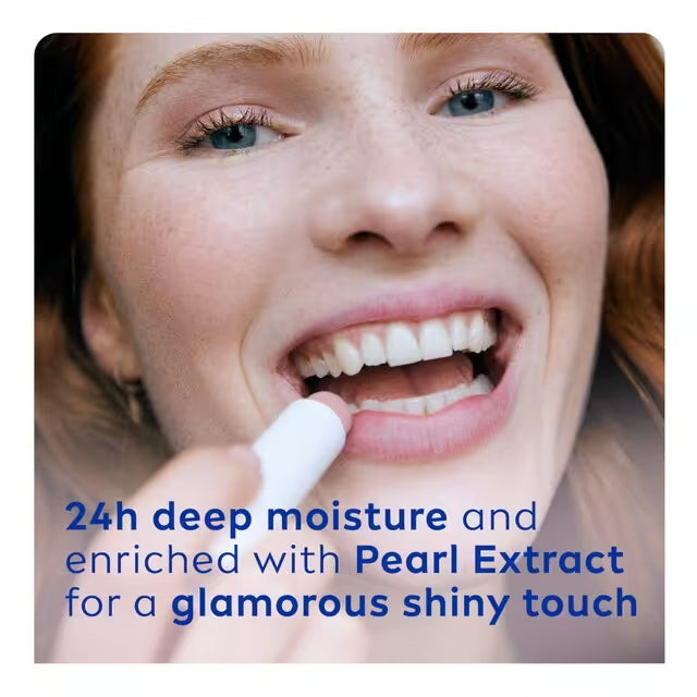Nivea Pearly Shine lip balm stick 24hour deep moisturisation 