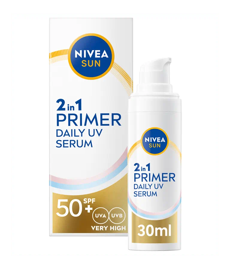 Nivea Sun 2 in 1 primer UV serum SPF50+ 30ml face sunscreen