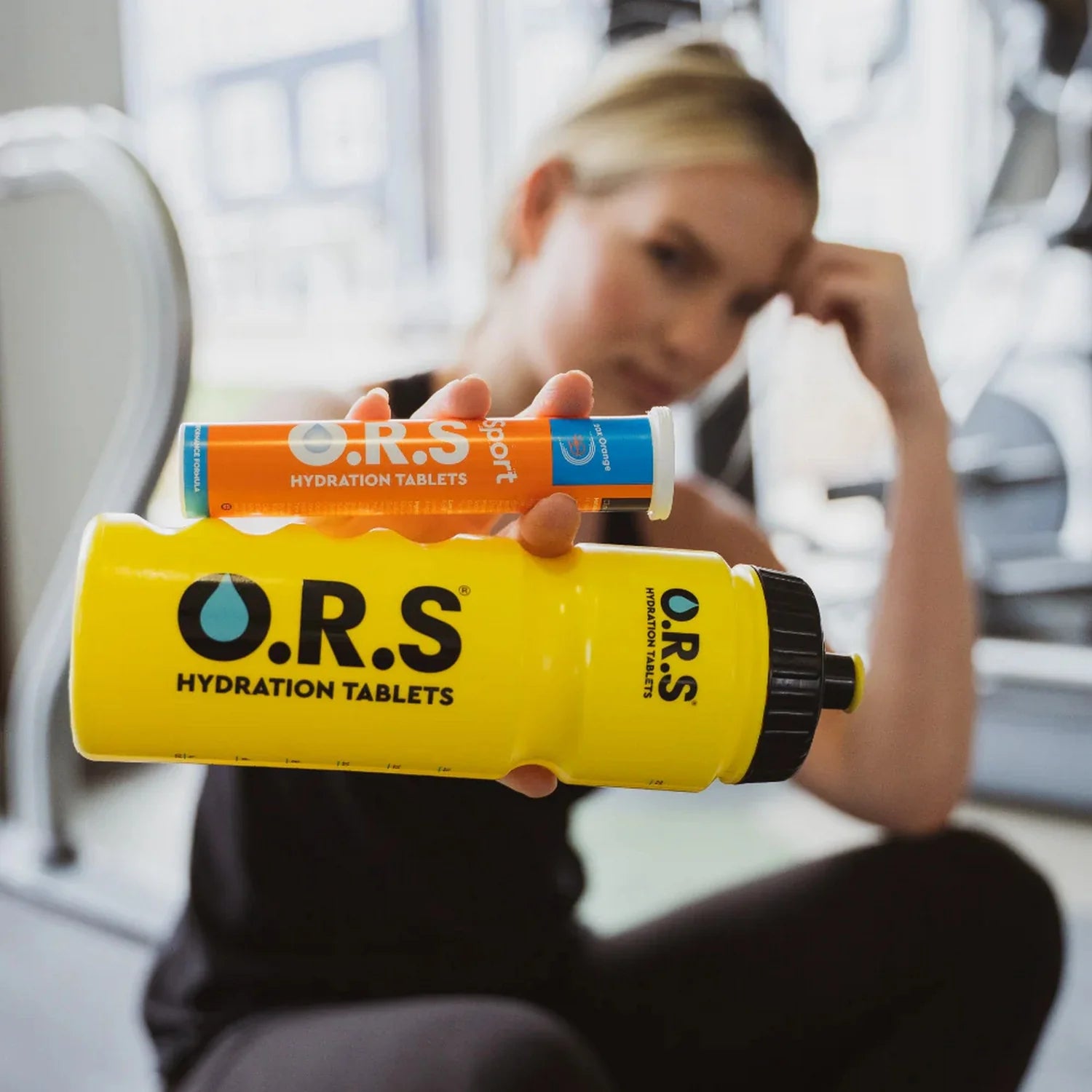 O.R.S Sport electrolyte tablets in orange for rehydrating after the gym
